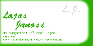 lajos janosi business card